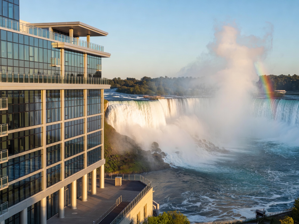 Fallsview Casino Resort architecture overlooking Niagara Falls